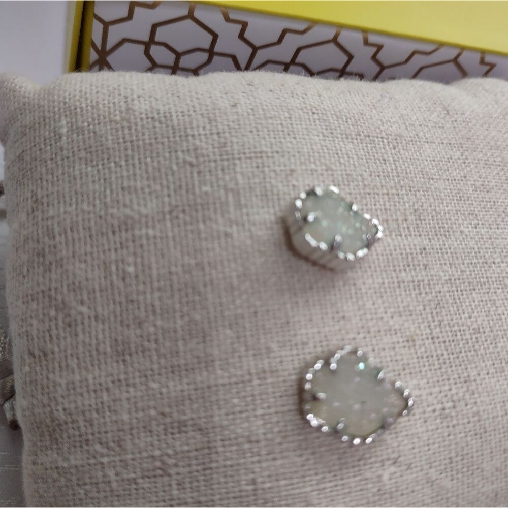 HP EUC Kendra Scott Tessa Iridescent Drusy Earrings - Picture 4 of 8